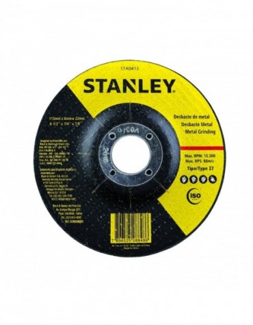 DISCO DESBASTE METAL STANLEY 4 1/2" X 6mm