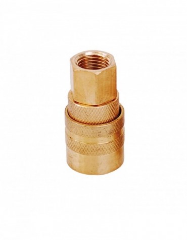 COPLE BRONCE CONEXION RAPIDA HEMBRA NPT 1/4"