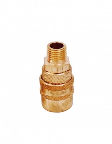 COPLE BRONCE CONEXION RAPIDA MACHO NPT 1/4"